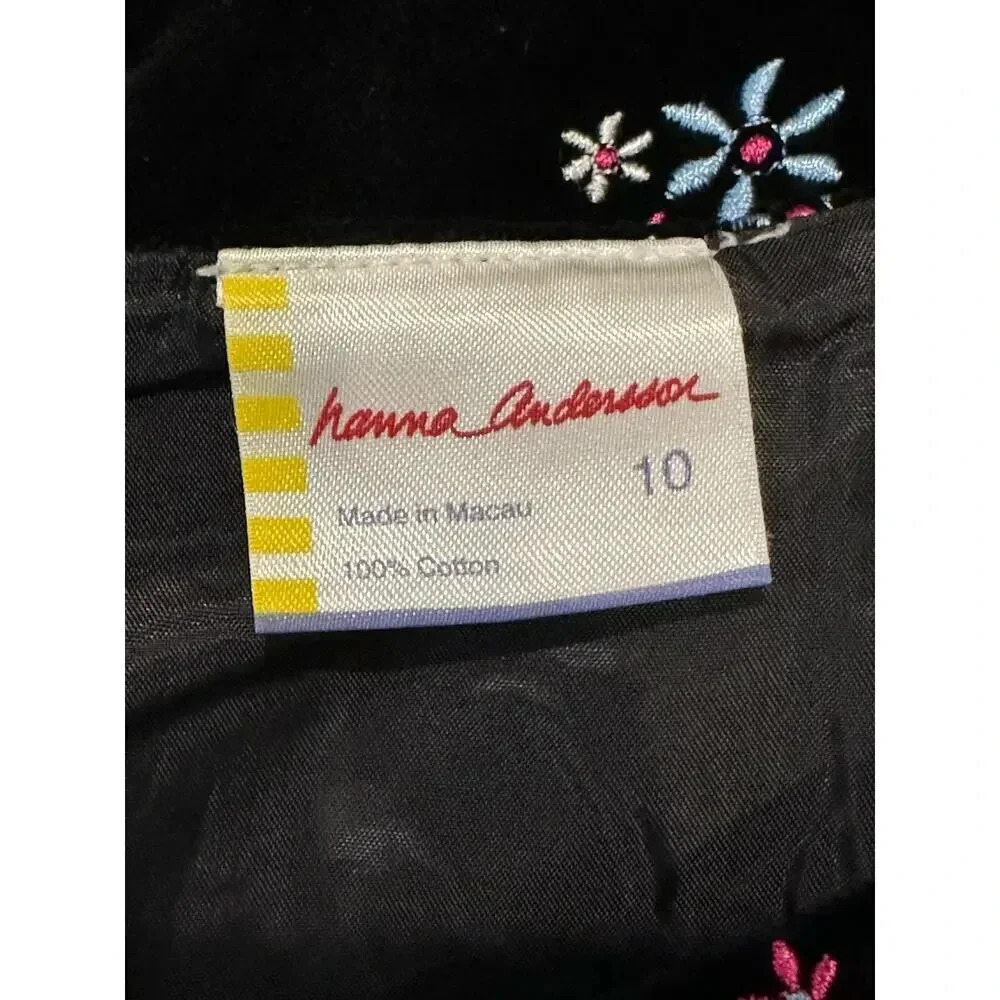 Hanna Andersson Velvet Skirt w/Embroidered Flowers - Picture 5 of 5
